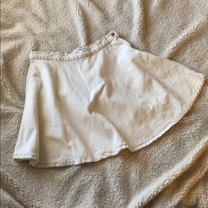 American Apparel White Denim Circle Skirt